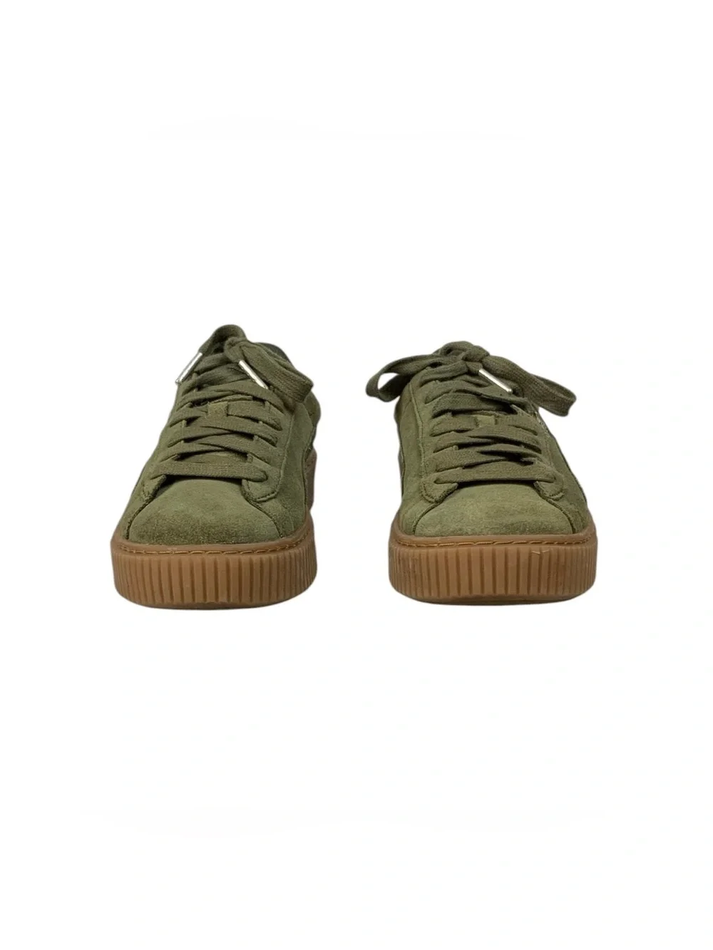 PUMA Burnt Olive Gum Suede Sneakers